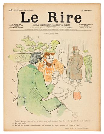 VARIOUS ARTISTS.  LE RIRE. Group of 17 loose issues. 1895-7. Each 11¾x9 inches, 29¾x22¾ cm.
